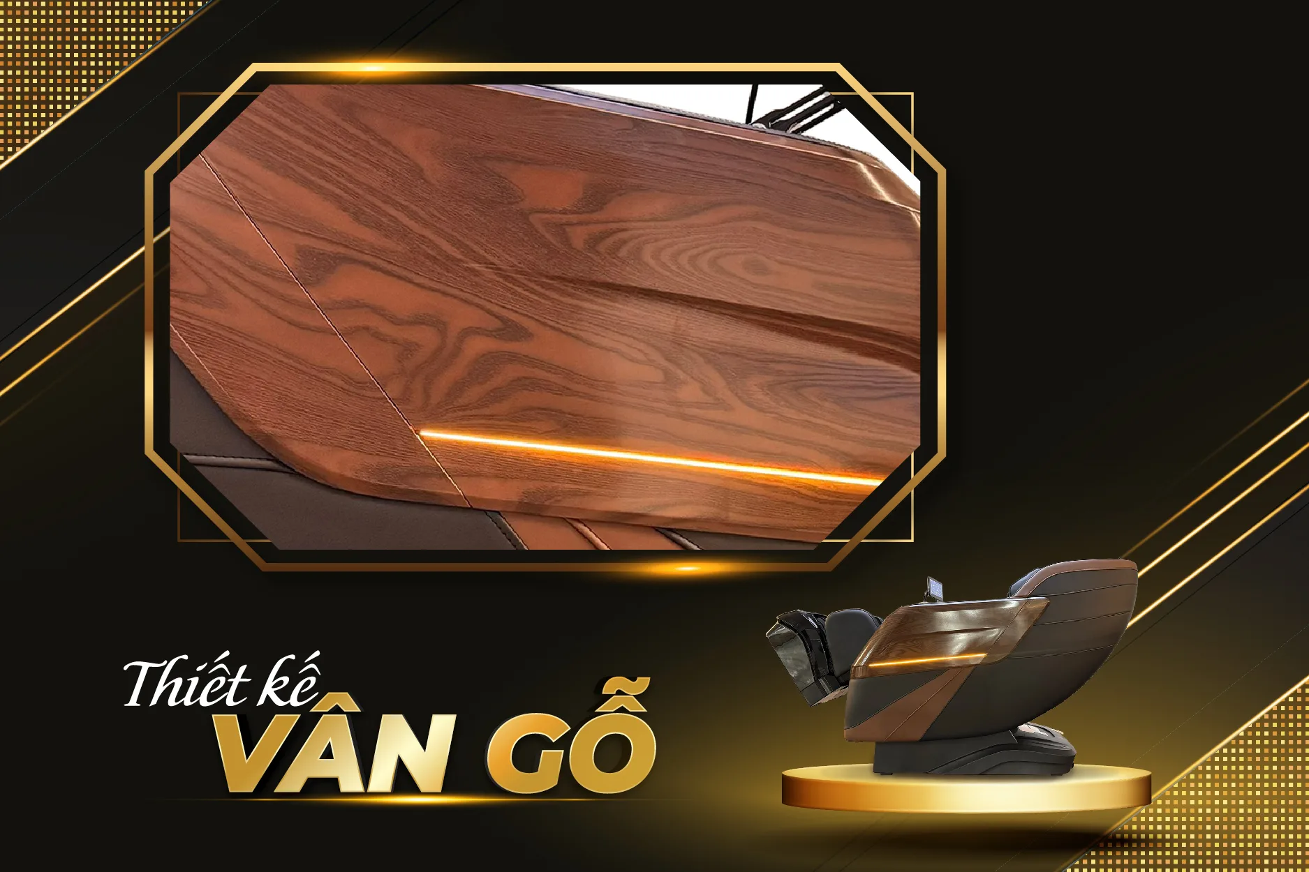 Thiết kế vân gỗ sang trọng